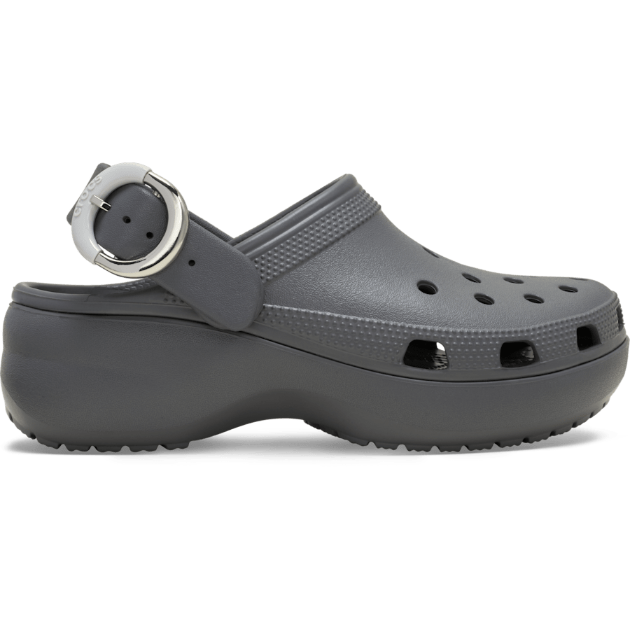 Crocs Classic Platform Dipped Buckle Clog — Carbon