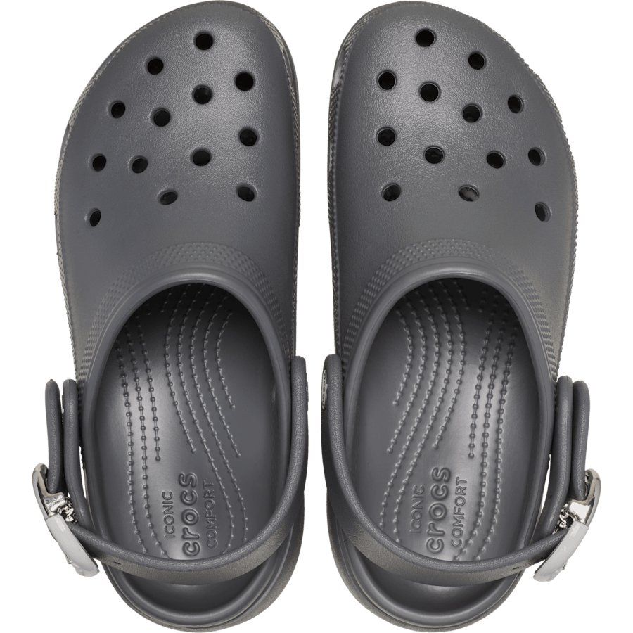 Crocs Classic Platform Dipped Buckle Clog — Carbon
