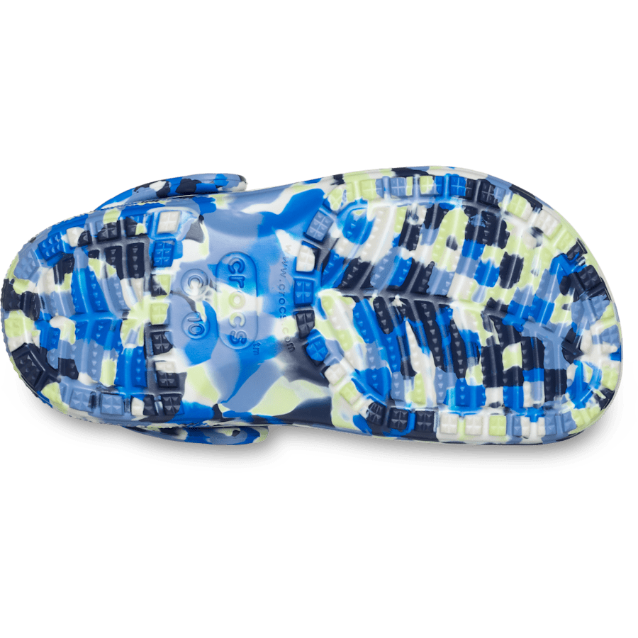 Farbe Toddler Classic Glow Confetti Clog - Ansicht von unten - Crocs