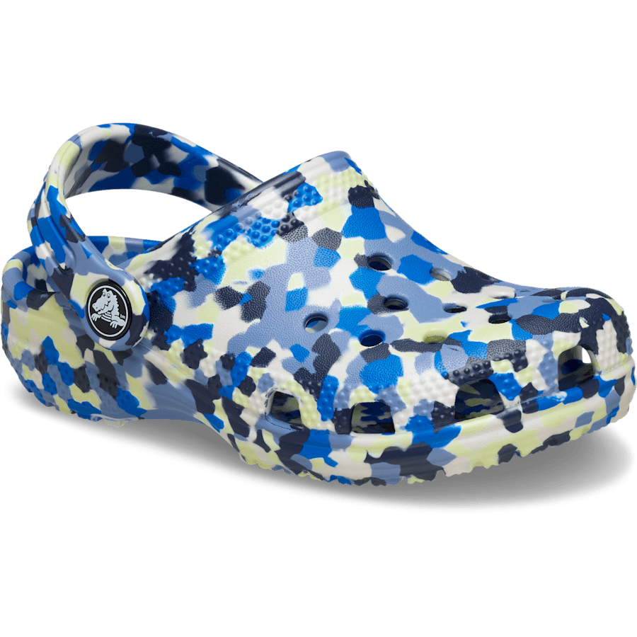 Farbe Toddler Classic Glow Confetti Clog - Schrägsicht - Crocs