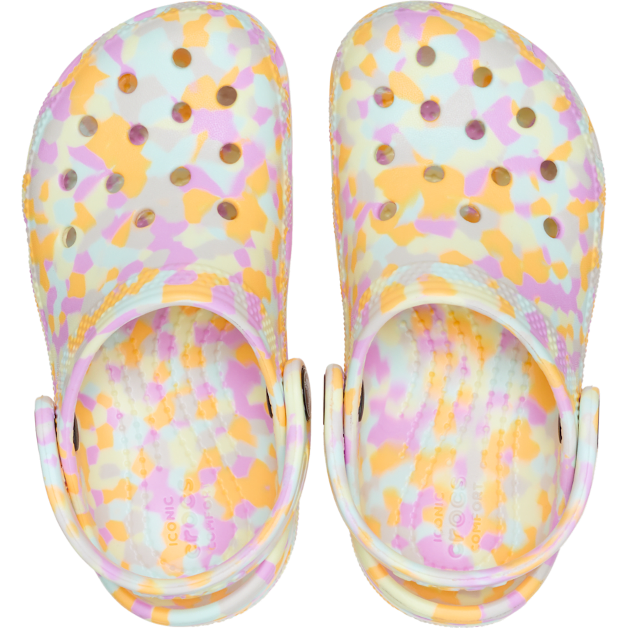 Multi Glow Toddler Classic Glow Confetti Clog - Draufsicht - Crocs