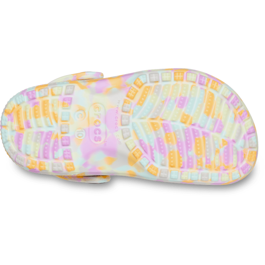 Multi Glow Toddler Classic Glow Confetti Clog - Ansicht von unten - Crocs