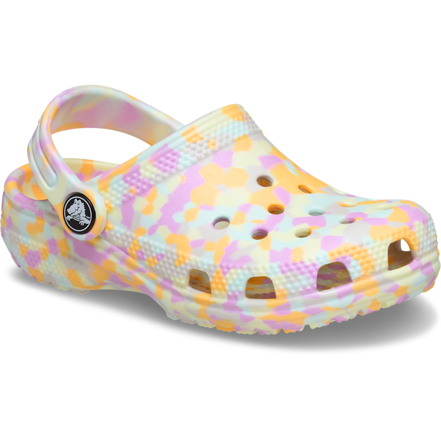 Multi Glow Toddler Classic Glow Confetti Clog - Schrägsicht - Crocs