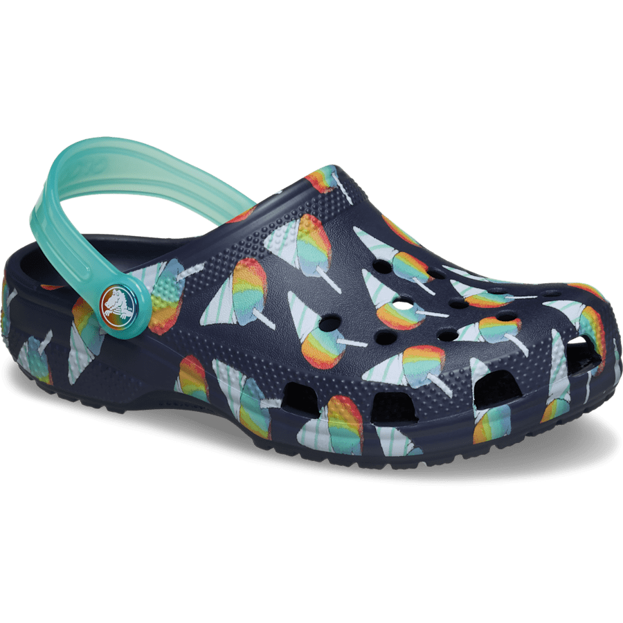Navy Classic Snow Cone Clog K Navy - Angle - Crocs