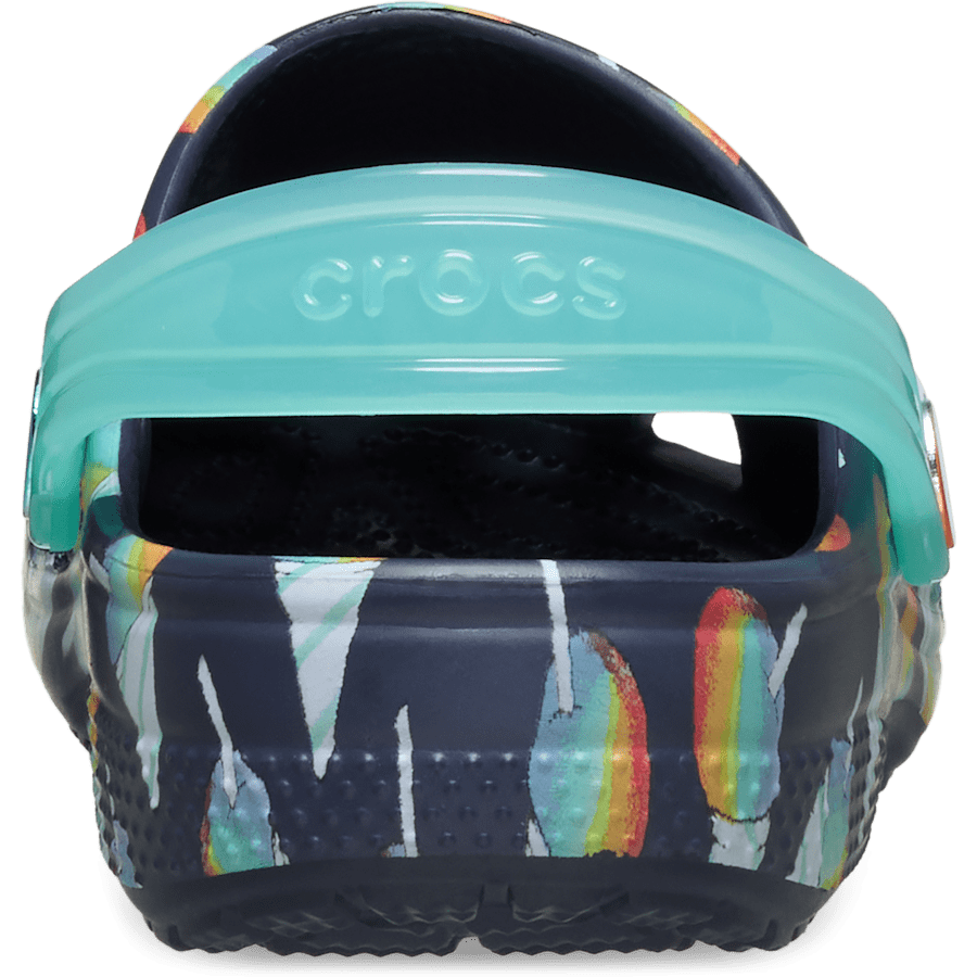 Navy Classic Snow Cone Clog K Navy - Back - Crocs