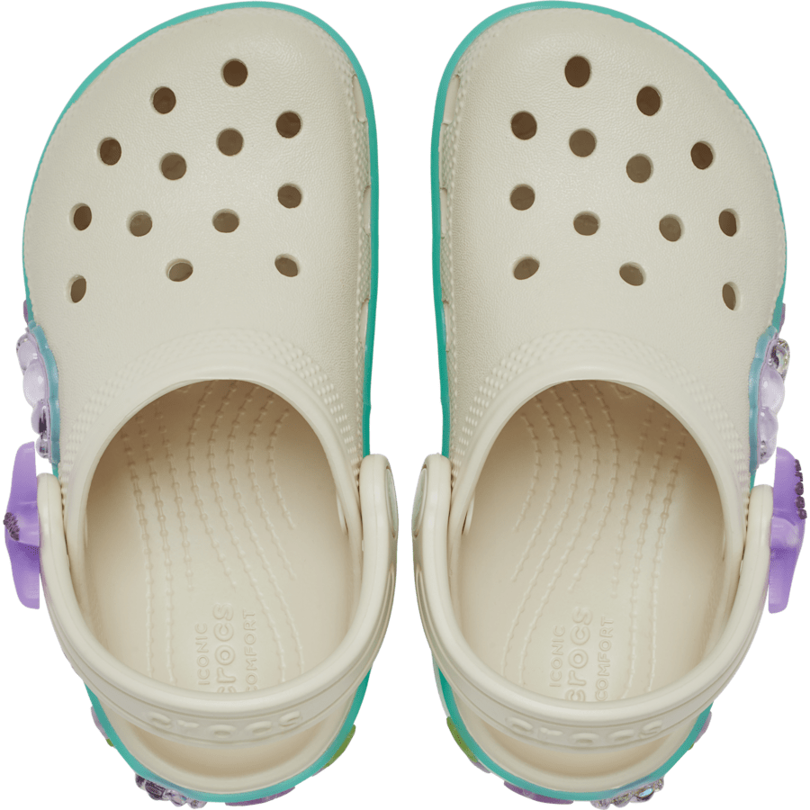 Frappé Toddler Classic Sea Sparkle Shaker Clog - Top - Crocs