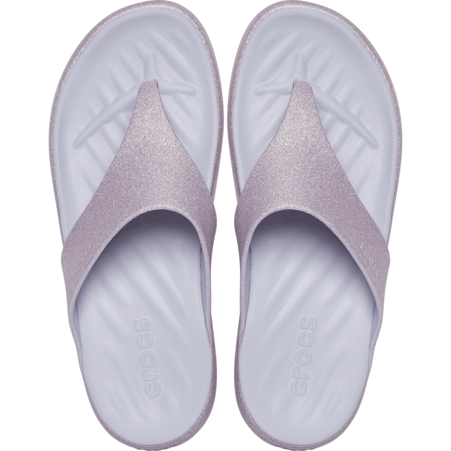 Crocs Getaway Triangle Glimmer Flip — Mauve Mist
