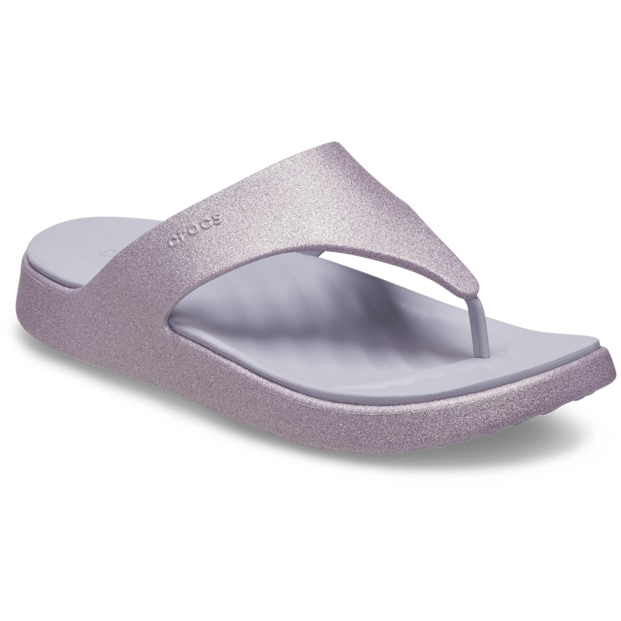 Crocs Getaway Triangle Glimmer Flip — Mauve Mist