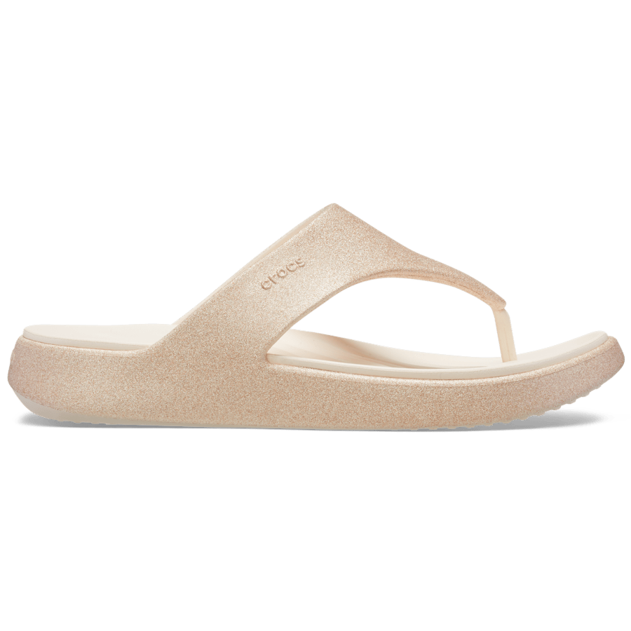Crocs Getaway Triangle Glimmer Flip — Peach Ice