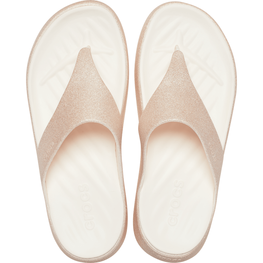 Crocs Getaway Triangle Glimmer Flip — Peach Ice