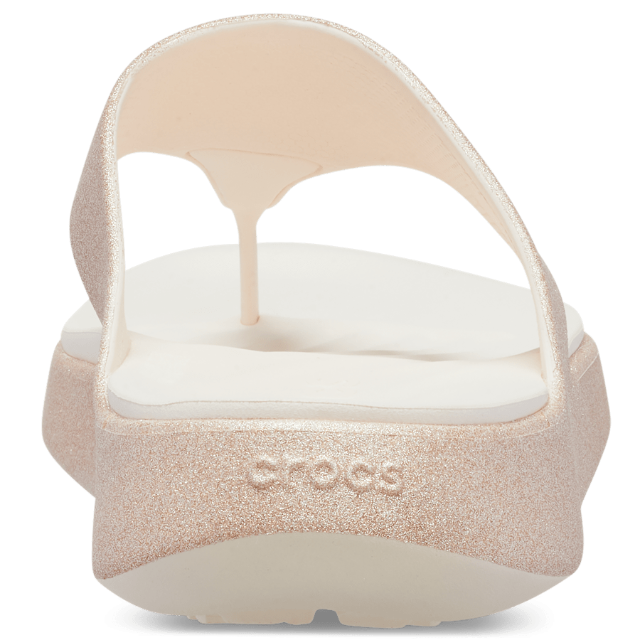 Crocs Getaway Triangle Glimmer Flip — Peach Ice