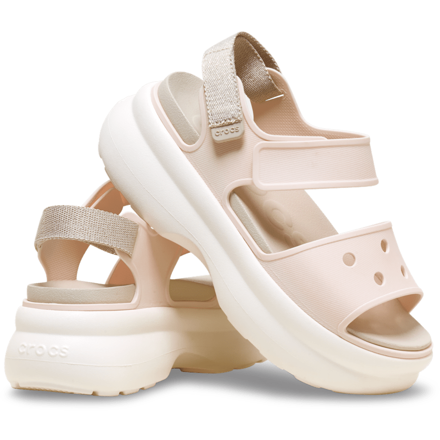 Peach Ice/Frappé/Chalk Soho Y Strap Shimmer Sandal - Pair - Crocs
