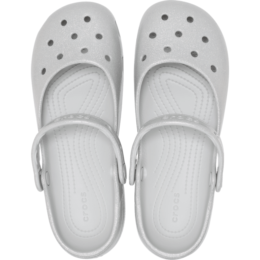 Paillettes argentées Classic Shine Glitter Ballet - Dessus - Crocs