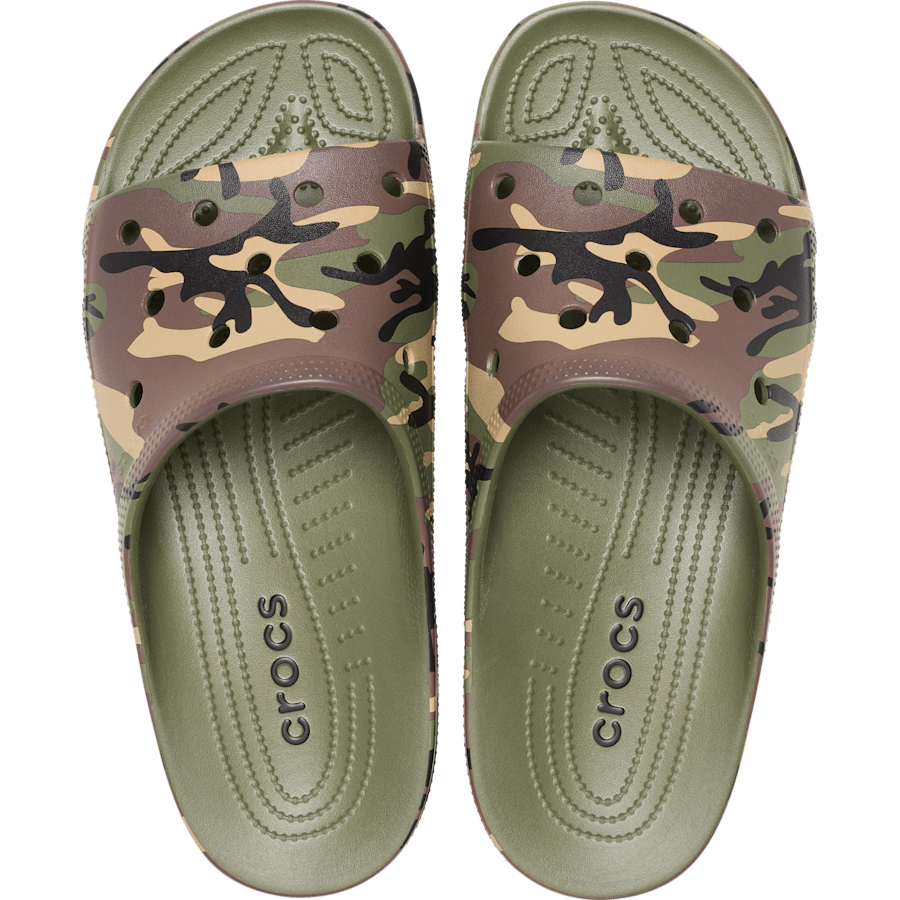 Army Green / Multi Men’s Camouflage Saturday Slide - Top - Crocs