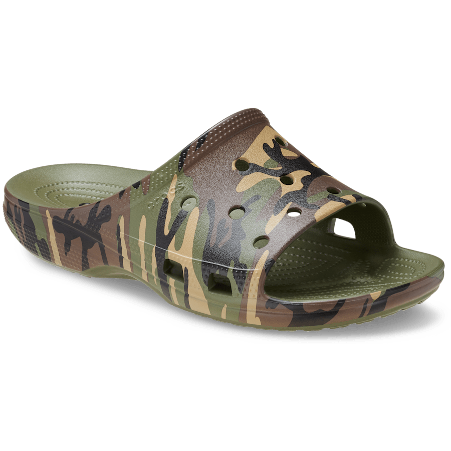 Army Green / Multi Men’s Camouflage Saturday Slide - Angle - Crocs