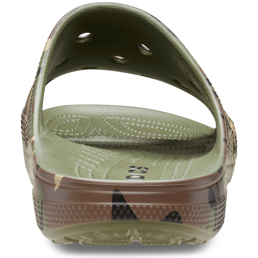 Army Green / Multi Men’s Camouflage Saturday Slide - Back - Crocs
