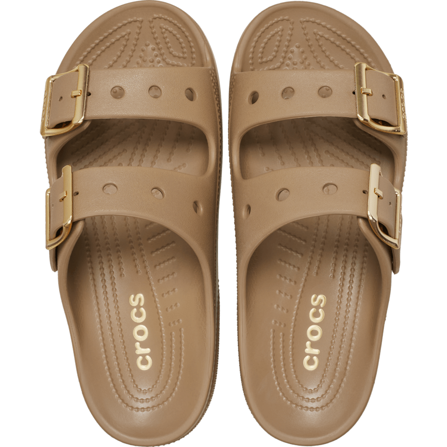 Sepia Saturday Metallic Buckle Sandal - Top - Crocs