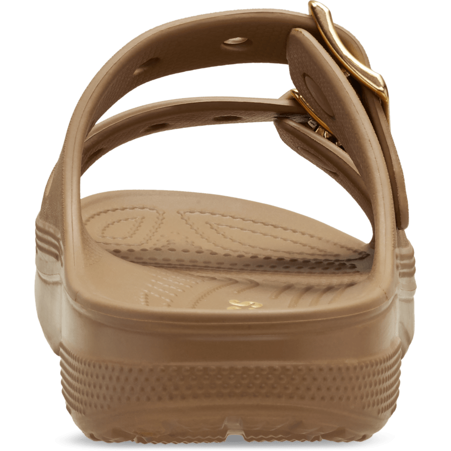 Sepia Saturday Metallic Buckle Sandal - Back - Crocs