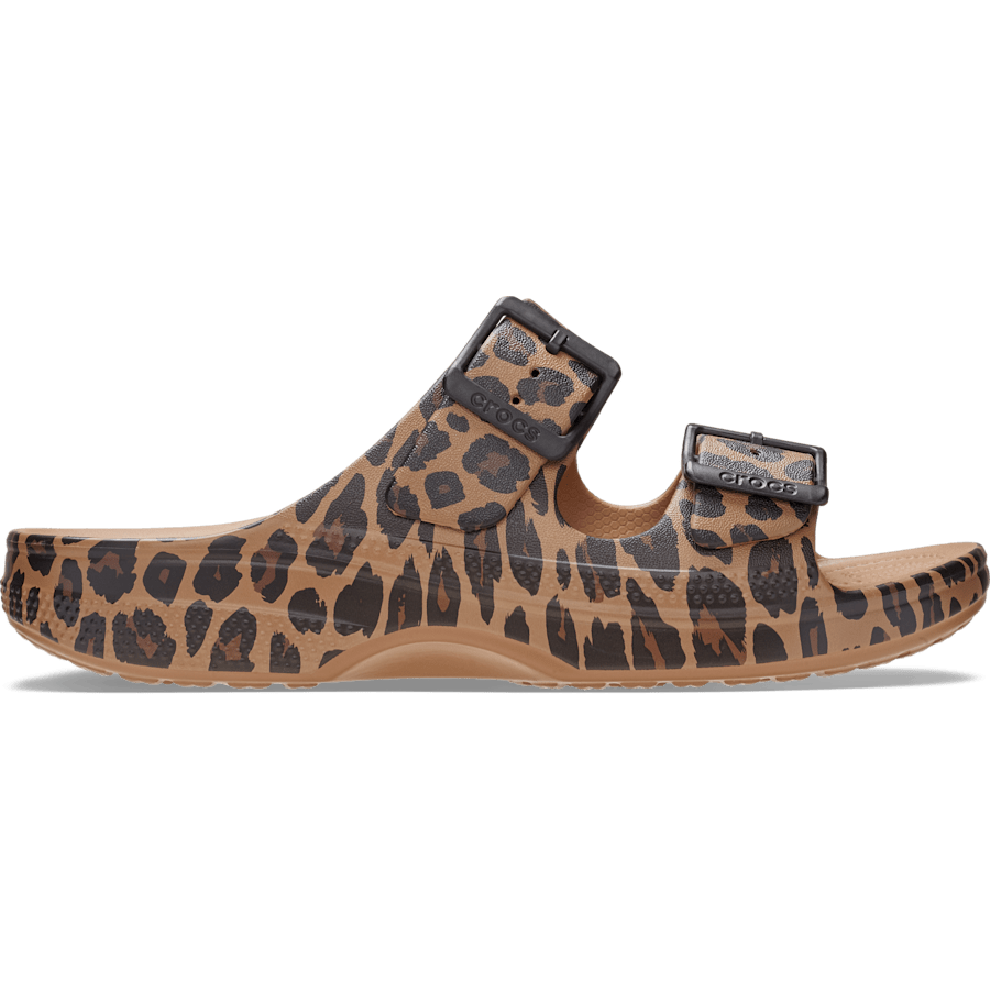 Sepia/Leopard Women's Animal Saturday Sandal - Side - Crocs
