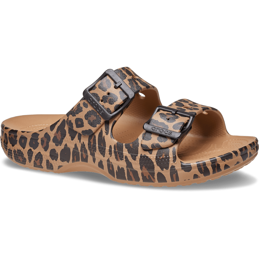 Sepia/Leopard Women's Animal Saturday Sandal - Angle - Crocs