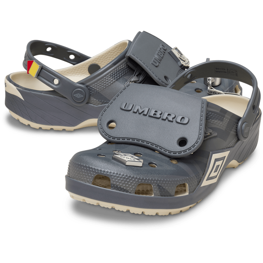 Bone/Slate Grey Umbro Crocs Classic Clog - Pair - Crocs