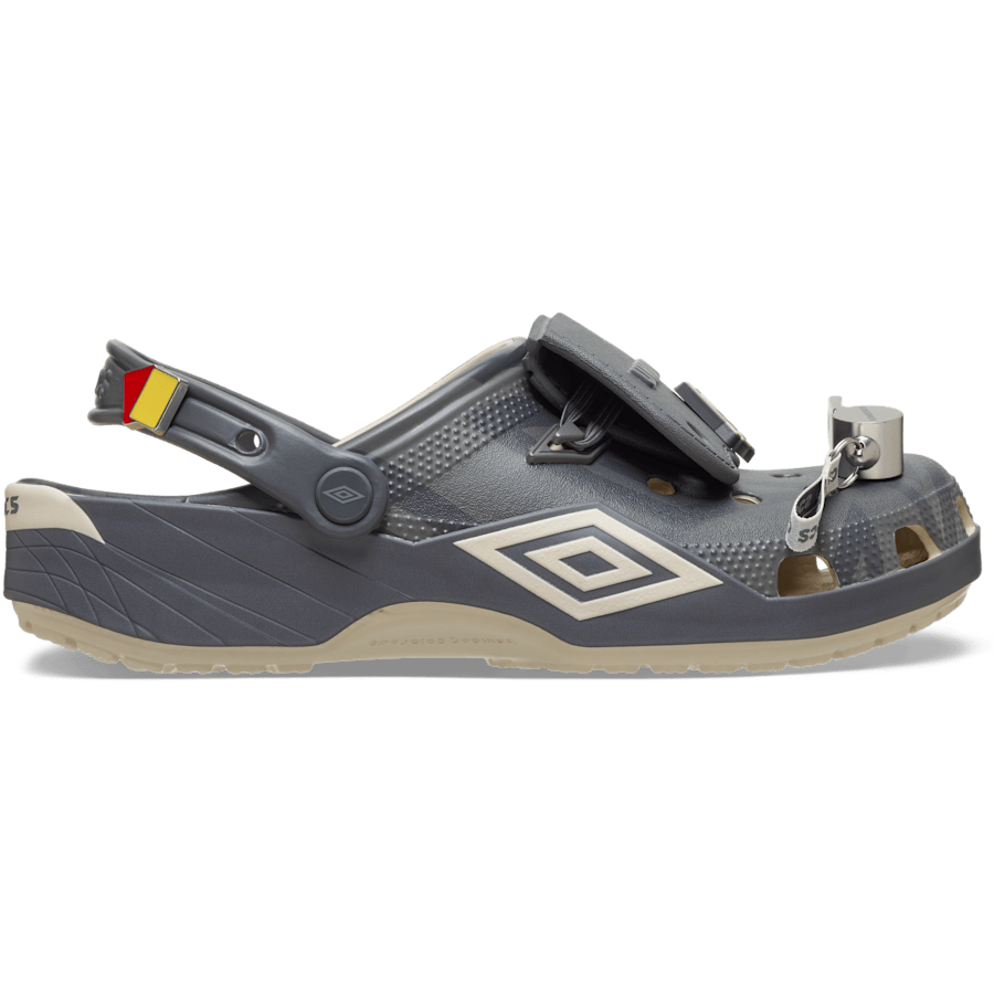 Bone/Slate Grey Umbro Crocs Classic Clog - Top - Crocs