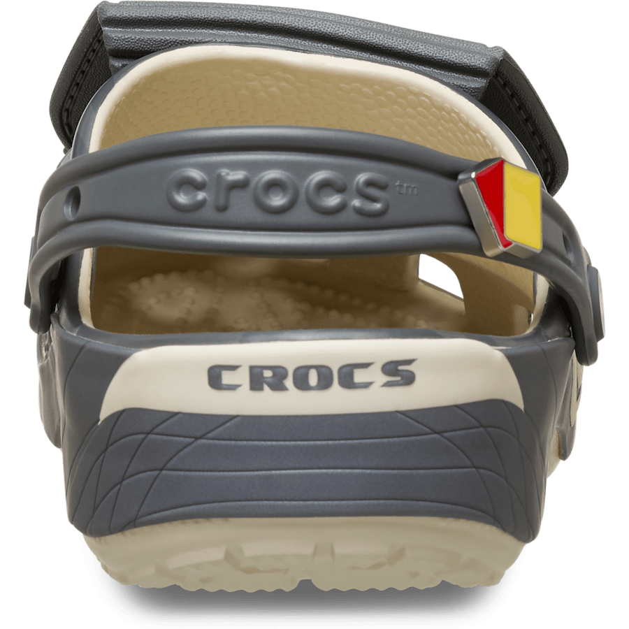 Bone/Slate Grey Umbro Crocs Classic Clog - Back - Crocs