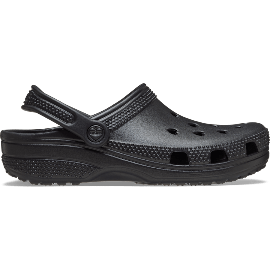 Crocs Classic Hearts Cut Out Clog — Black
