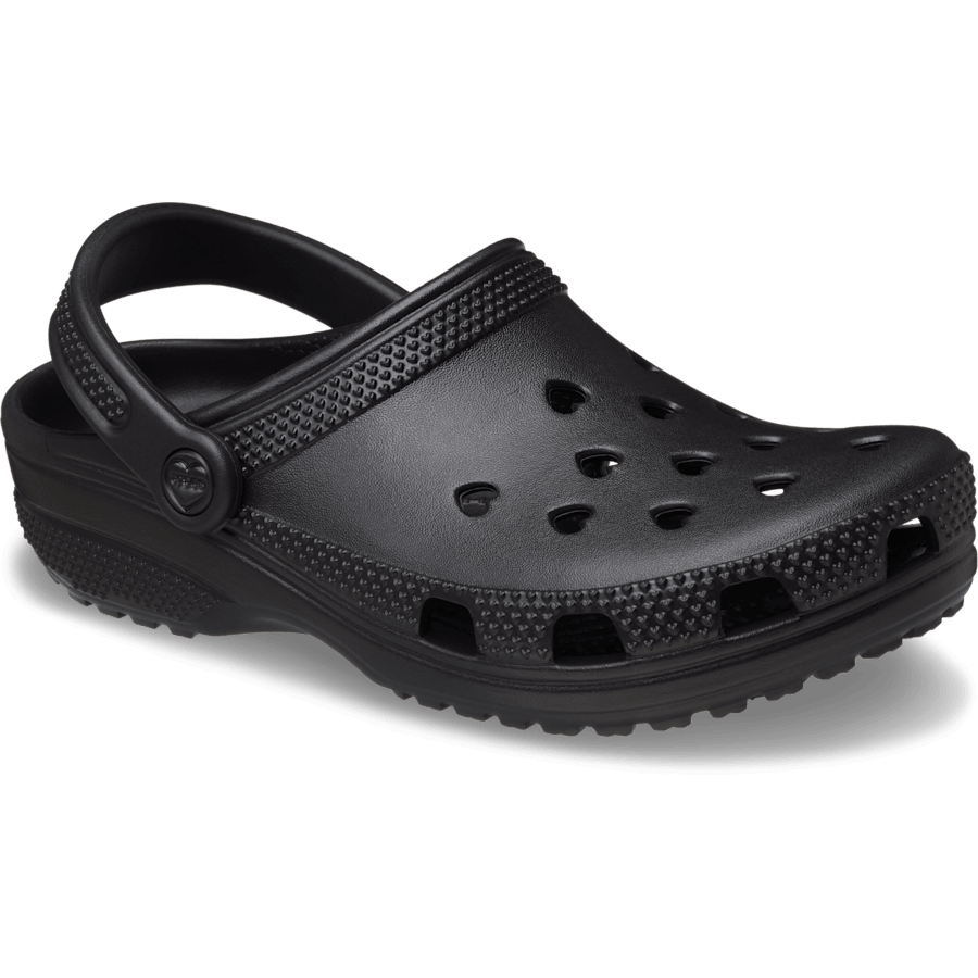 Crocs Classic Hearts Cut Out Clog — Black