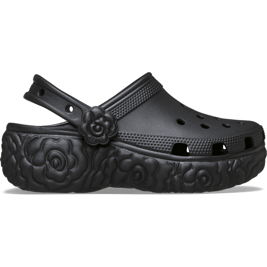 Black Classic Platform Bloom Clog - Seitenansicht - Crocs