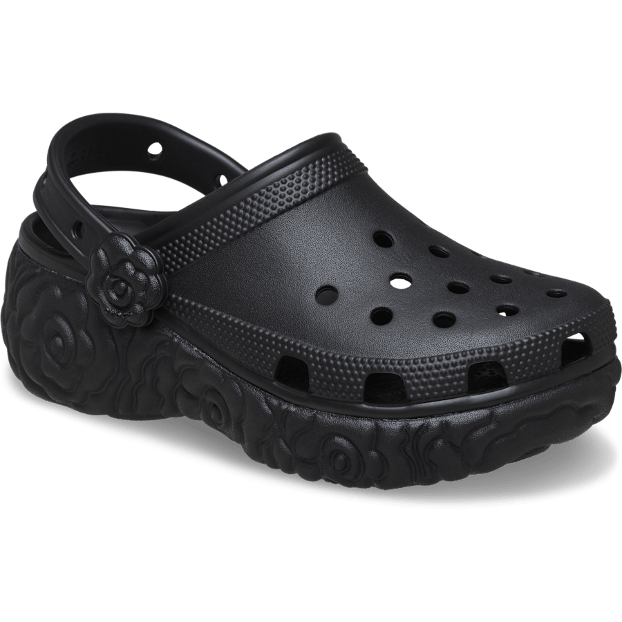 Black Classic Platform Bloom Clog - Schrägsicht - Crocs