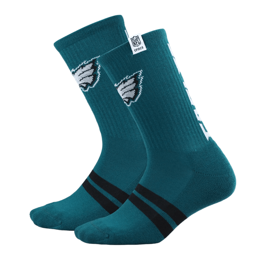 Multi NFL Philadelphia Eagles Crocs Socks - Side - Crocs