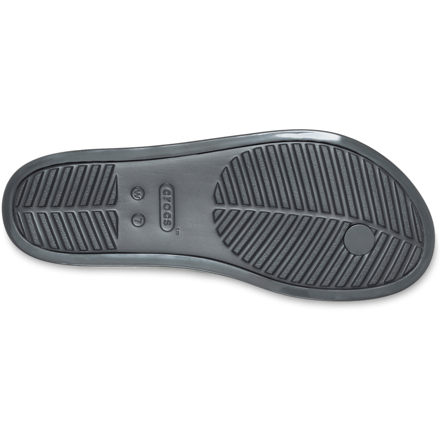 Crocs Miami Round Toe Dark Floral Flip — Black Sand
