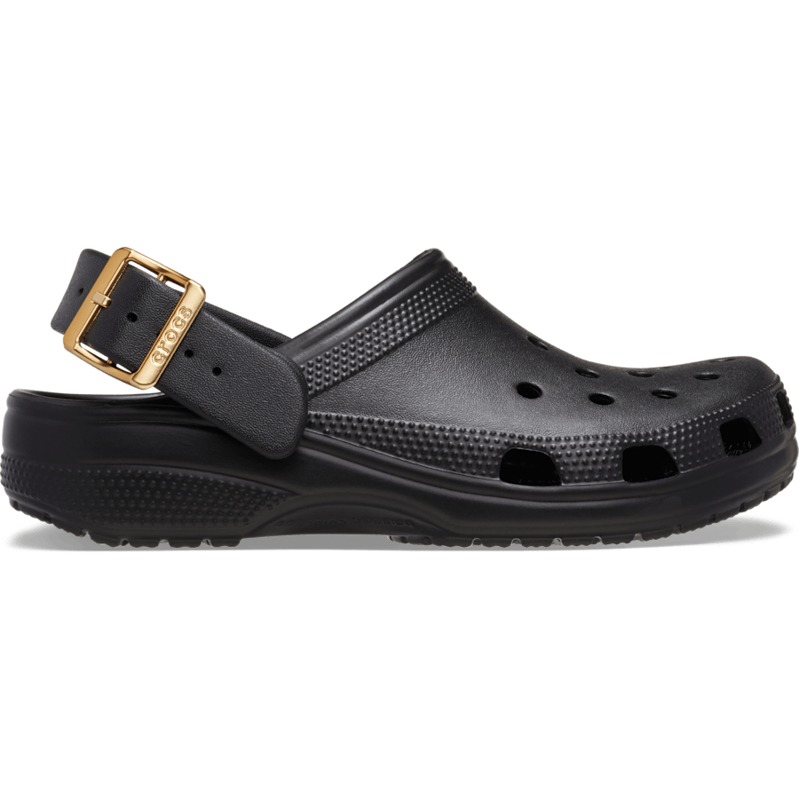 Crocs Classic Metallic Buckle Clog — Black