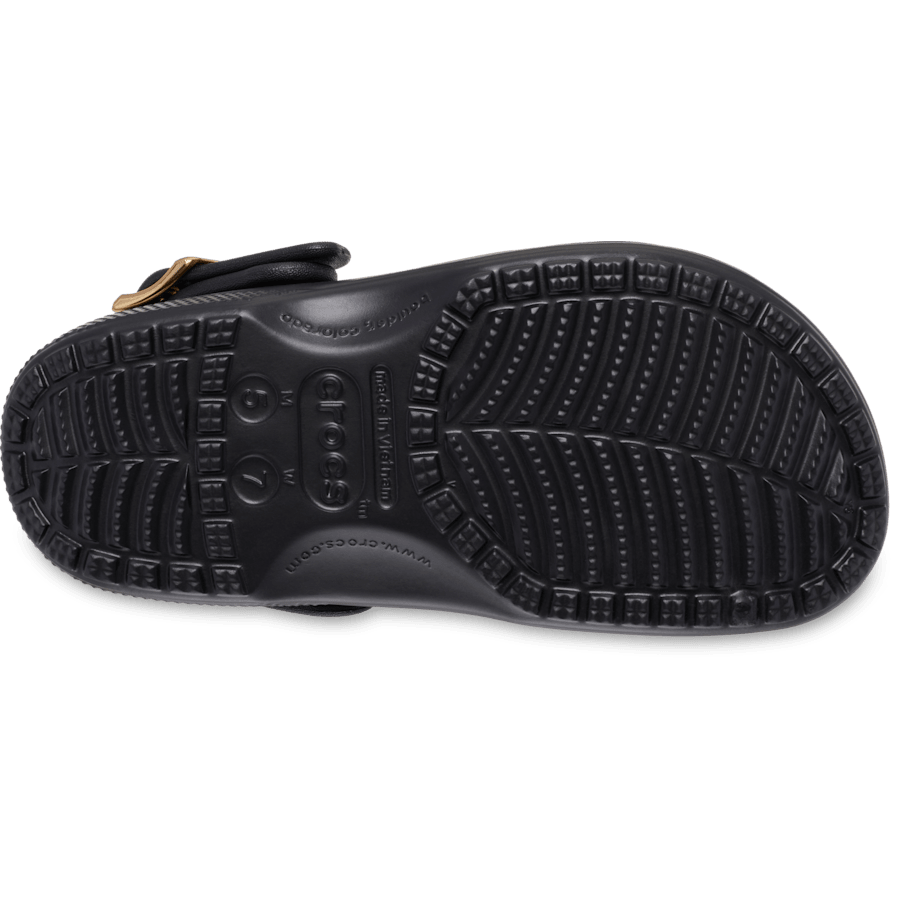Crocs Classic Metallic Buckle Clog — Black