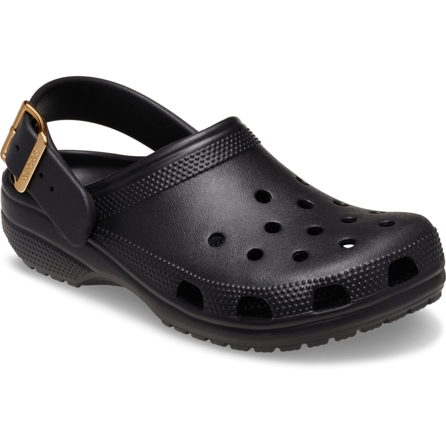 Crocs Classic Metallic Buckle Clog — Black