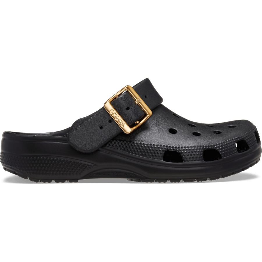 Crocs Classic Metallic Buckle Clog — Black