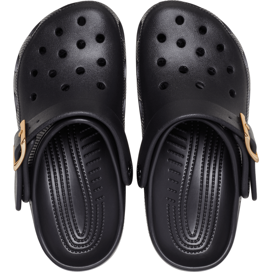 Crocs Classic Metallic Buckle Clog — Black