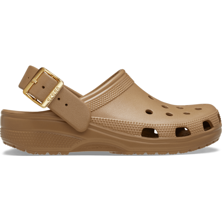 Crocs Classic Metallic Buckle Clog — Sepia
