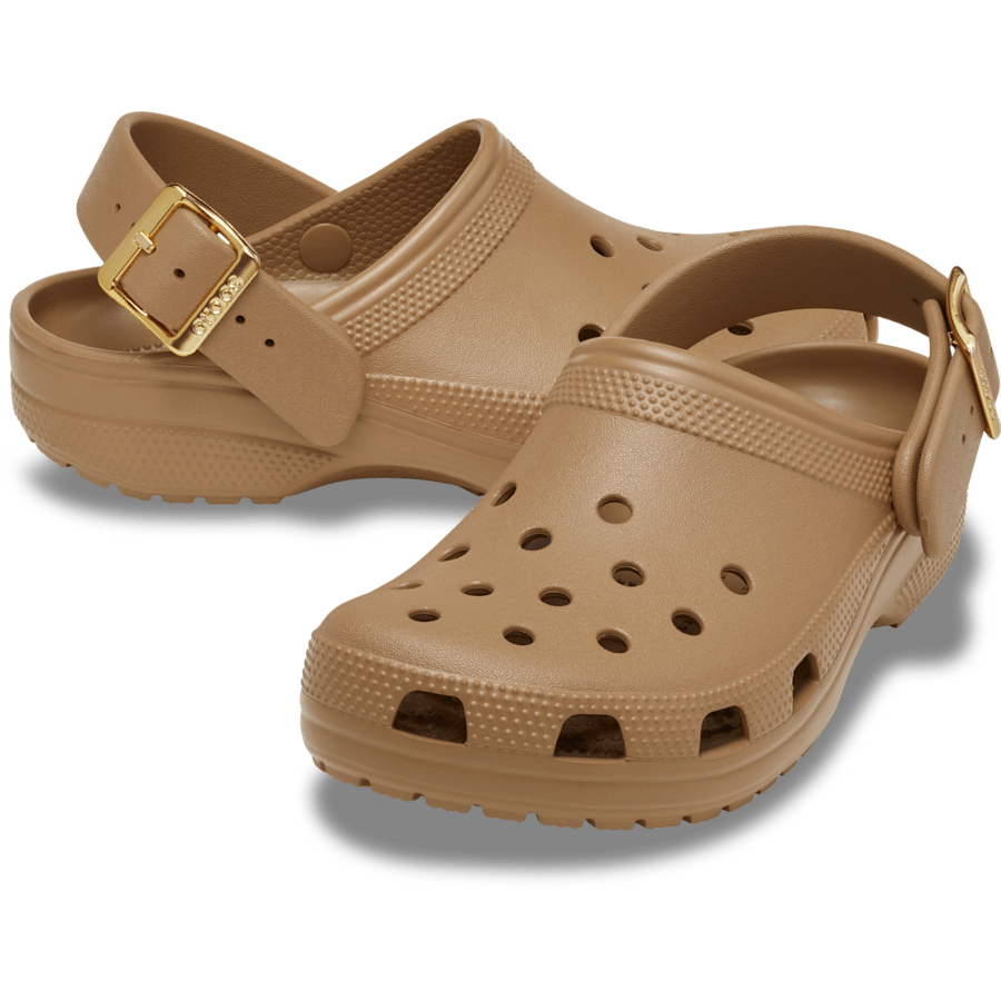 Crocs Classic Metallic Buckle Clog — Sepia