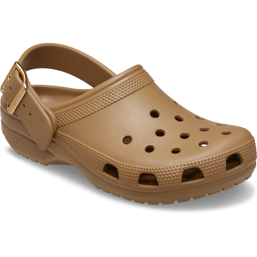 Crocs Classic Metallic Buckle Clog — Sepia