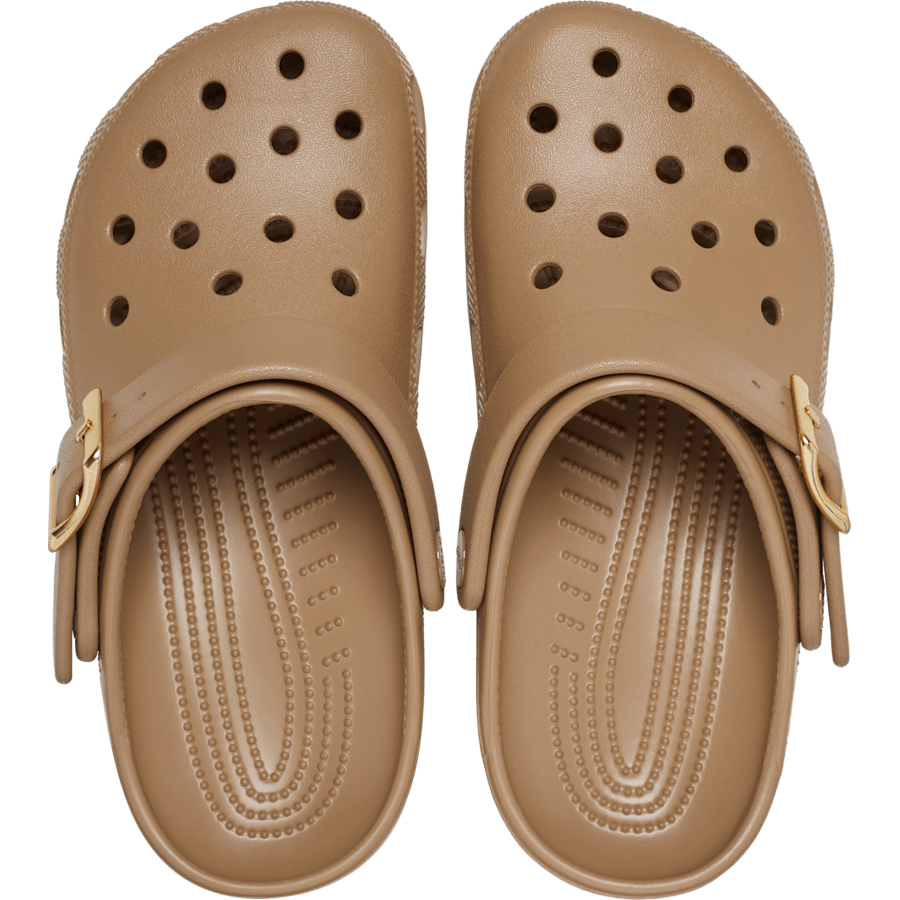 Crocs Classic Metallic Buckle Clog — Sepia