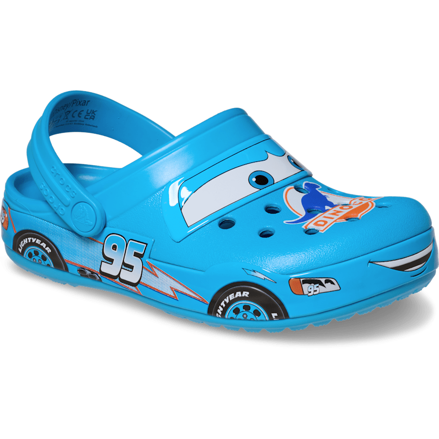 Multi Kids’ Lightning McQueen Dinoco Crocband™ - Angle - Crocs