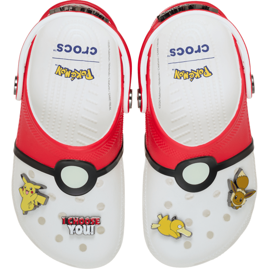 Multi Kids’ Pokémon Poké Ball Classic Clog - Side - Crocs