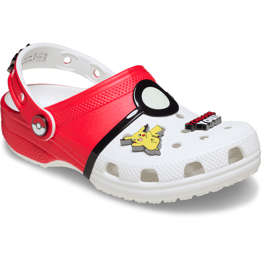 Multi Kids’ Pokémon Poké Ball Classic Clog - Angle - Crocs