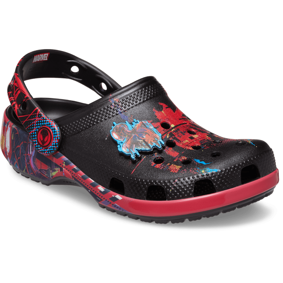 Multi Kids' Spiderverse Miles Classic Clog - Angle - Crocs
