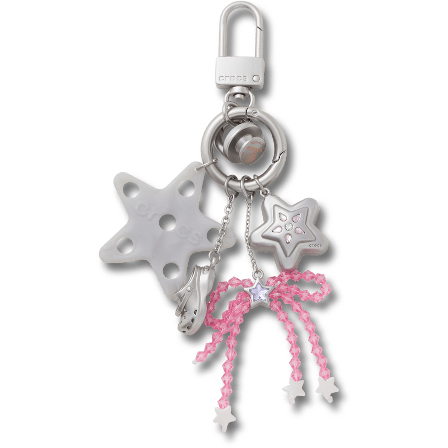 Stars and Beaded Bow Bag Charm - Charm view - Jibbitz Charms