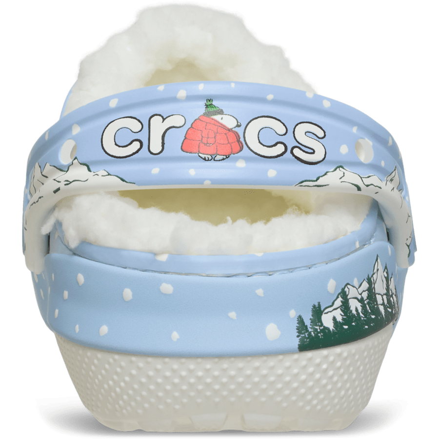 Multi Toddler Peanuts Holiday Classic Lined Clog - Back - Crocs