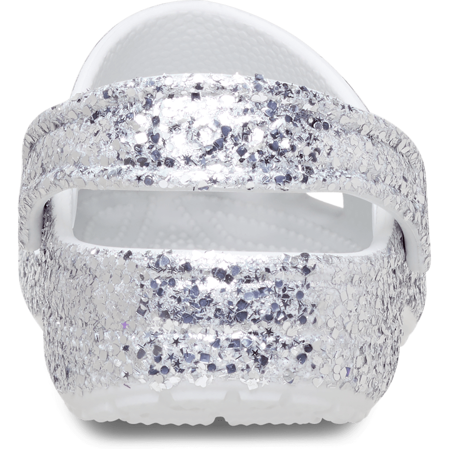 Silver Kids' Classic Dazzle Glitter Clog - Zurück - Crocs