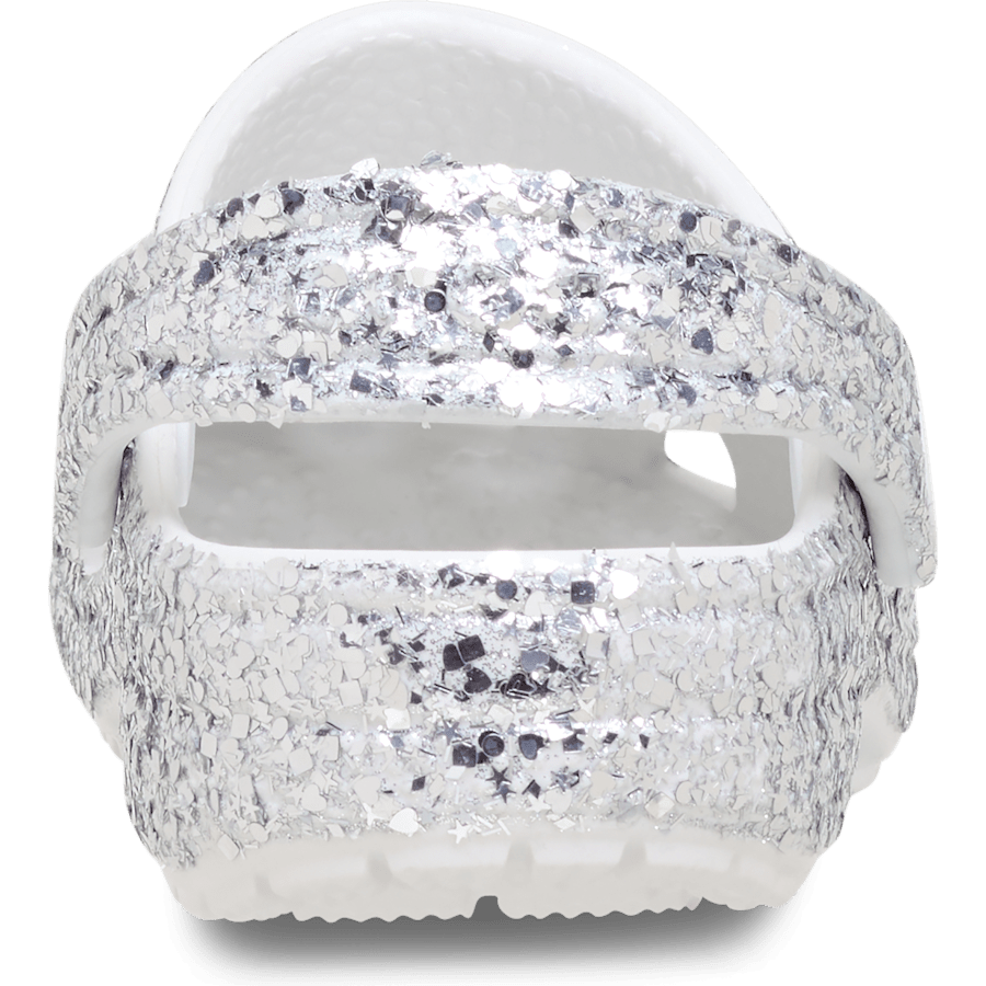 Silver Toddler Classic Dazzle Glitter Clog - Zurück - Crocs